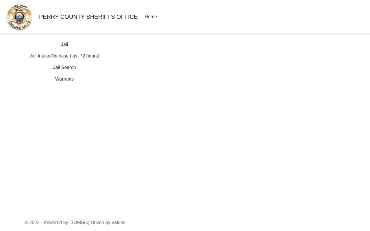 Perry County released inmate iSOMS portal